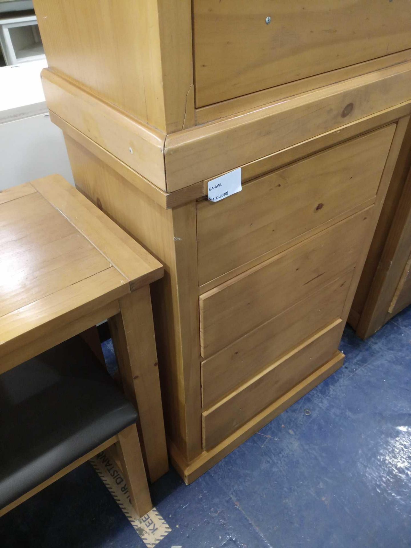 RRP £120 Each Light Wood 4-Drawer Chest Of Drawers - Image 4 of 4