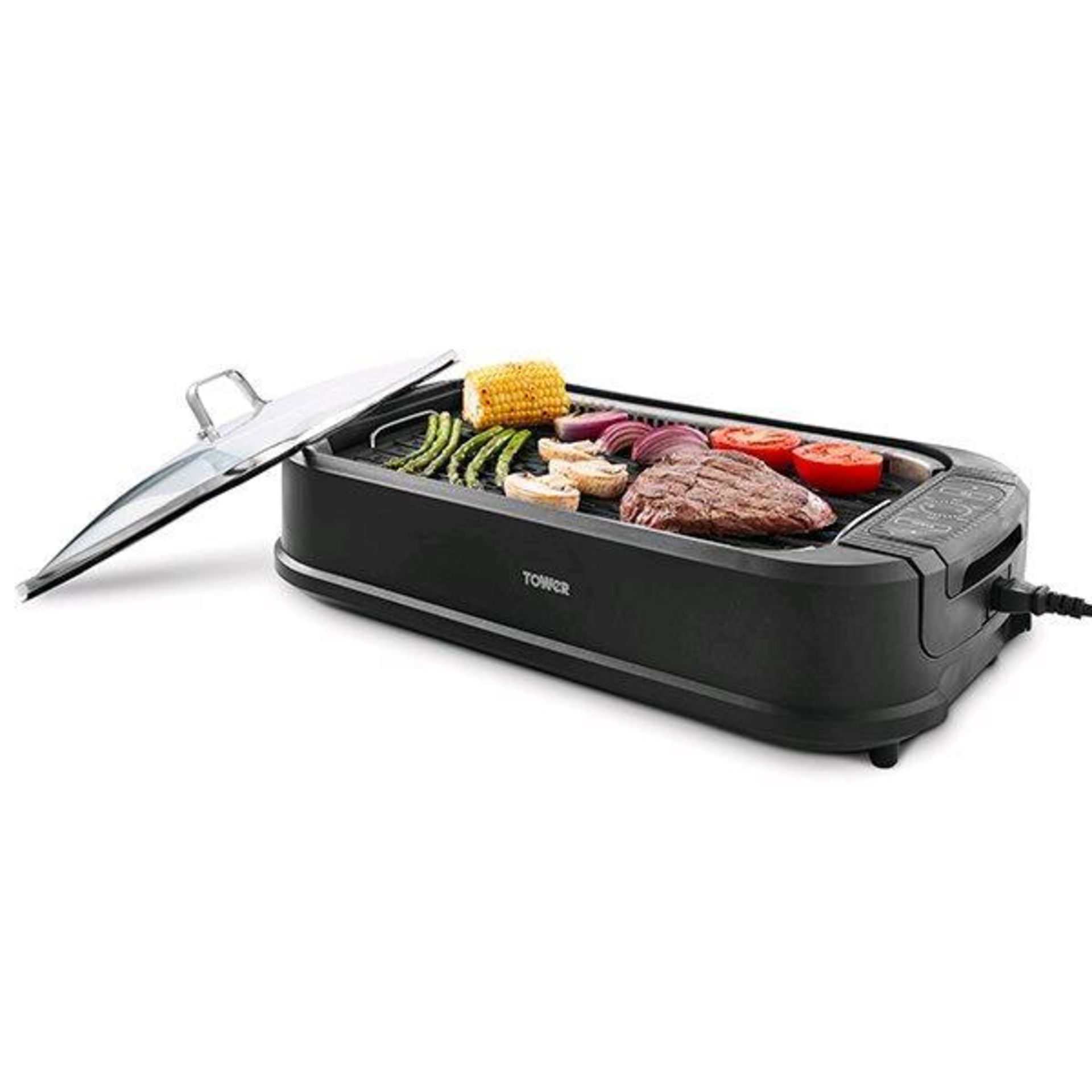RRP £85 Boxed Tower 1500W Smokeless Electric Barbecue Grill