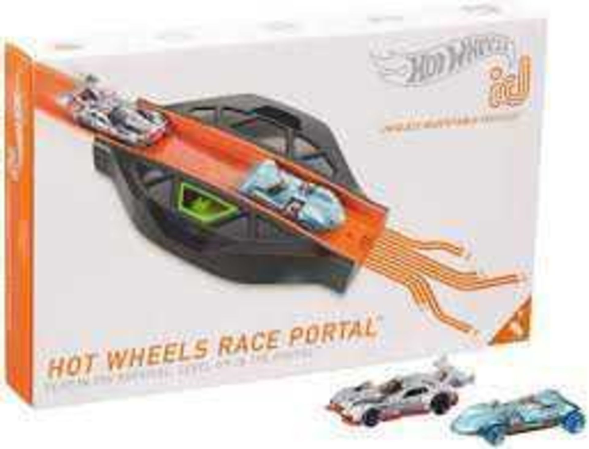 RRP £45 Each Boxed Hot Wheels Id Race Portal Complete With Two Racing Cars