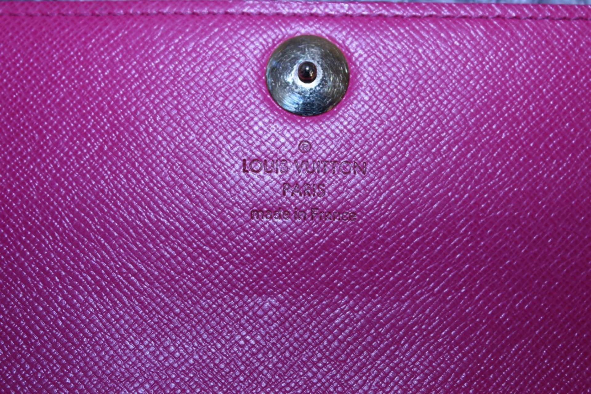 RRP £900 Louis Vuitton Sarah 10 Wallet, Black/Pink Coated Canvas, Multicolour Monogram 19X10X2Cm ( - Image 3 of 3