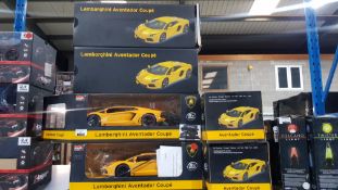 6 X LAMBORGHINI AVENTADOR COUPE RC CAR