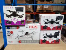 4 ITEMS – 2 X RED5 GPS HAWK, 1 X FPV EAGLE DRONE & 1 X RED5 FX-15 QUADCOPTER
