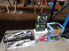 9 ITEMS – 3 X STRYKER CROSSBOW, 1 X STEALTH CROSSBOW, 2 X LED CLOCK FAN, 1 X CANDY FLOSS MAKER & 2 X