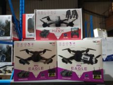 5 ITEMS – 4 X RED5 FPV EAGLE DRONE & 1 X GPS HAWK FPV DRONE