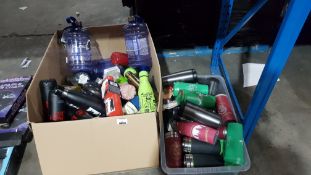 CONTENTS OF 2 BOXES – A LARGE QTY OF MIXED DRINKING BOTTLES / VESSELS TO INC HOGWARTS, FRIENDS,