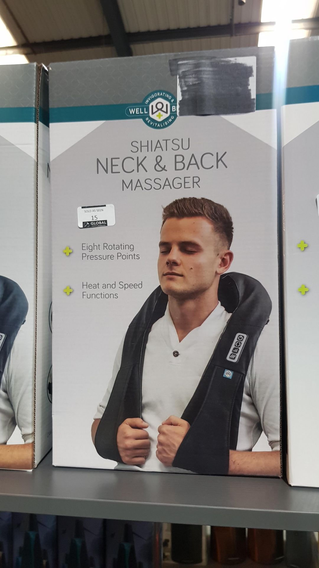 4 X WELL BEING SHIATSU NECK & BACK MASSAGER