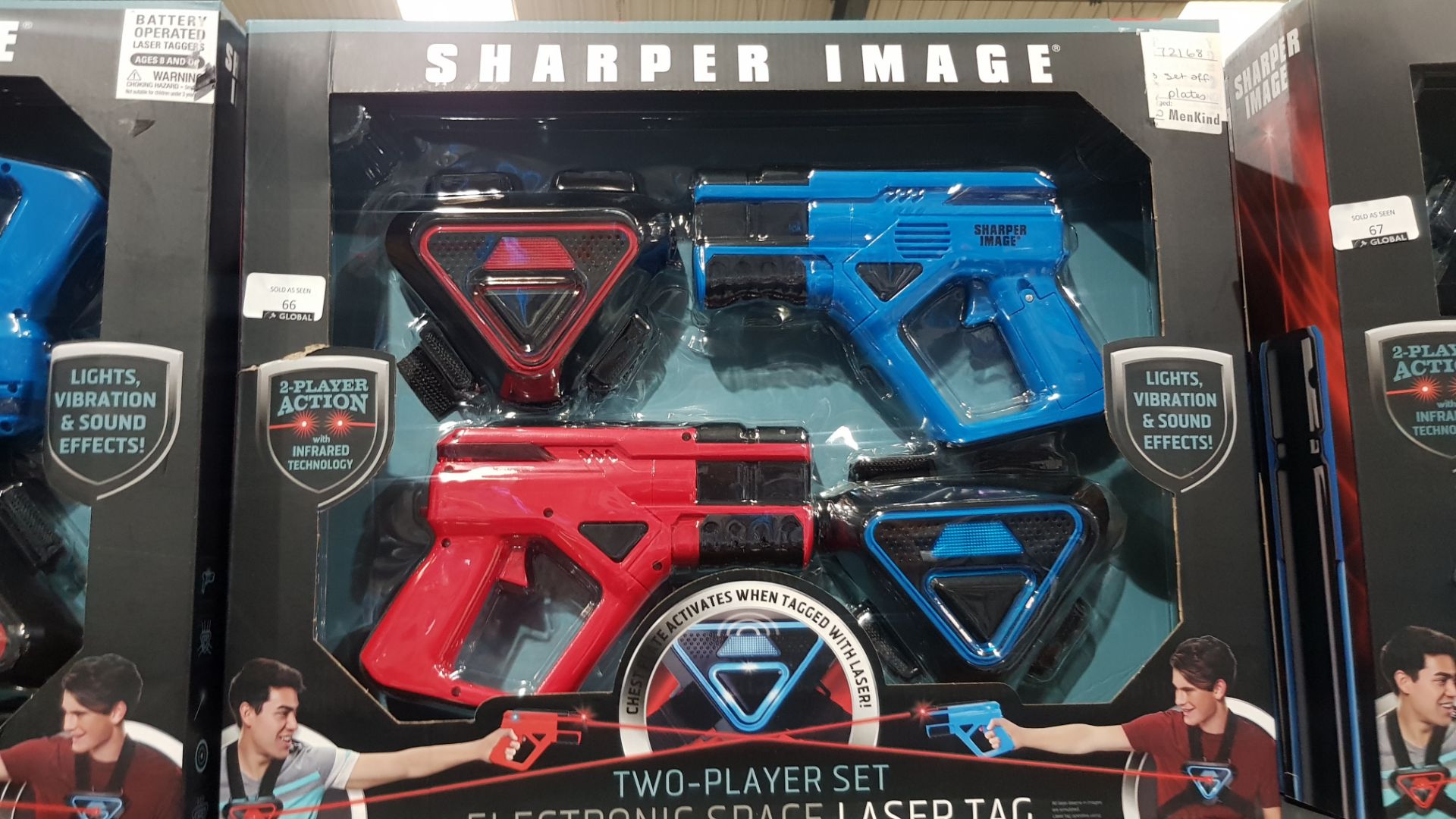 8 X SHARPER IMAGE TWO PLAYER SET ELECTRONIC SPACE LASER TAG