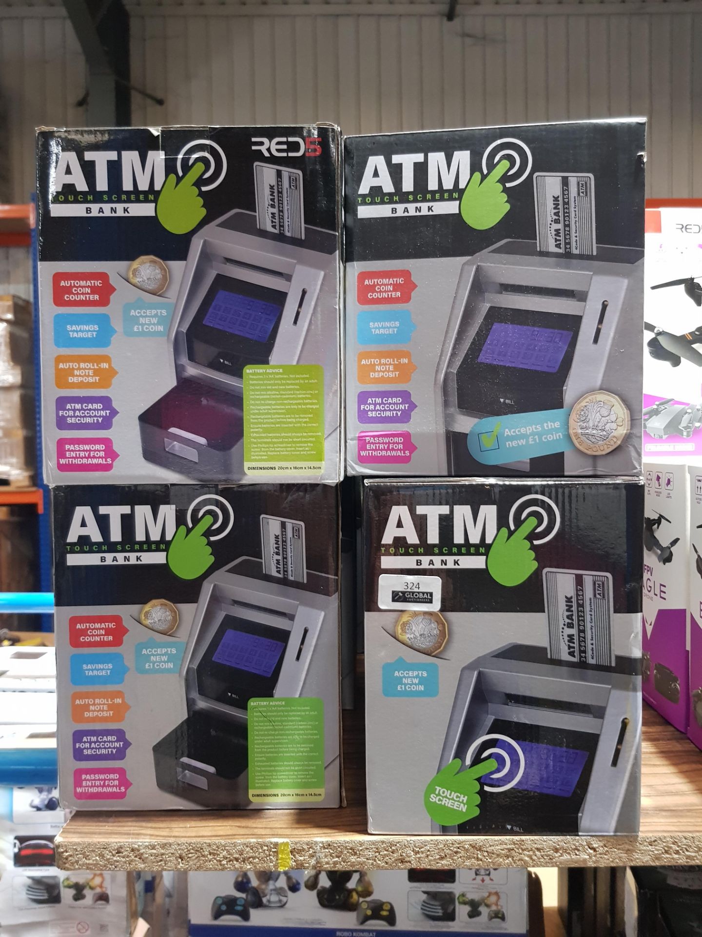 6 X RED5 ATM TOUCH SCREEN BANK