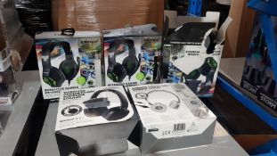 5 ITEMS – 3 X INTEMPO INTERACTIVE GAMING HEADSETS & 2 X INTEMPO WIRELESS CONNECTION SUPREME SOUND