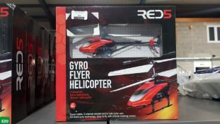 7 X RED5 GYRO FLYER RC HELICOPTER