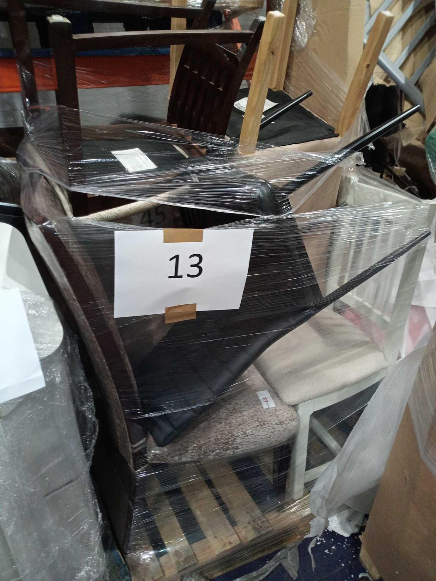Pallet To Contain 7 Assorted High End Designer Harvey'S Dining Chairs