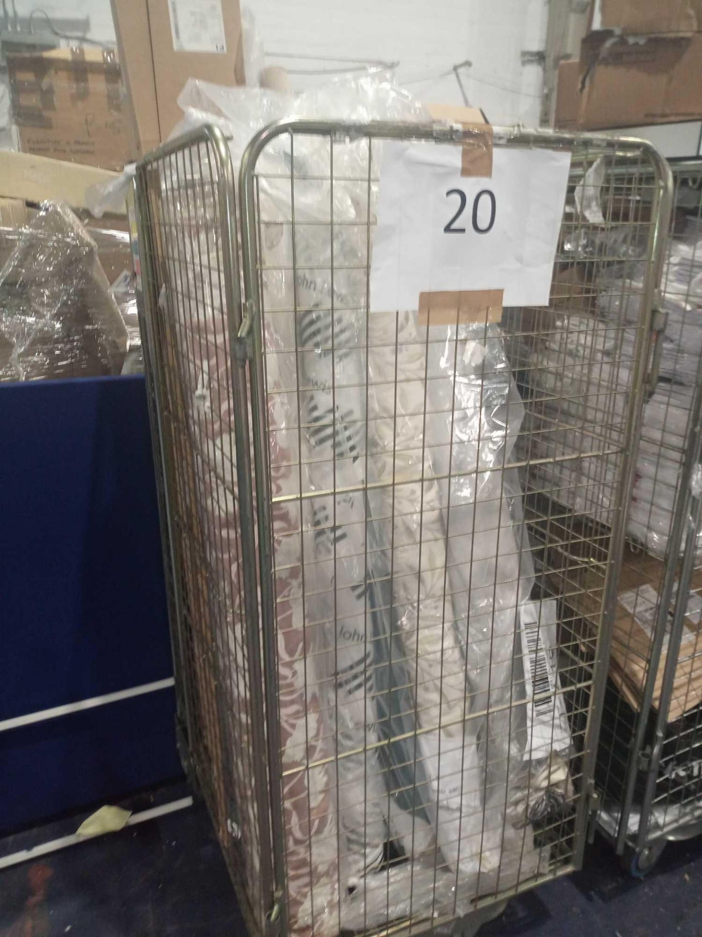 Pallet To Contain A Large Assortment Of John Lewis Rolls Of Fabric And Roller Blinds