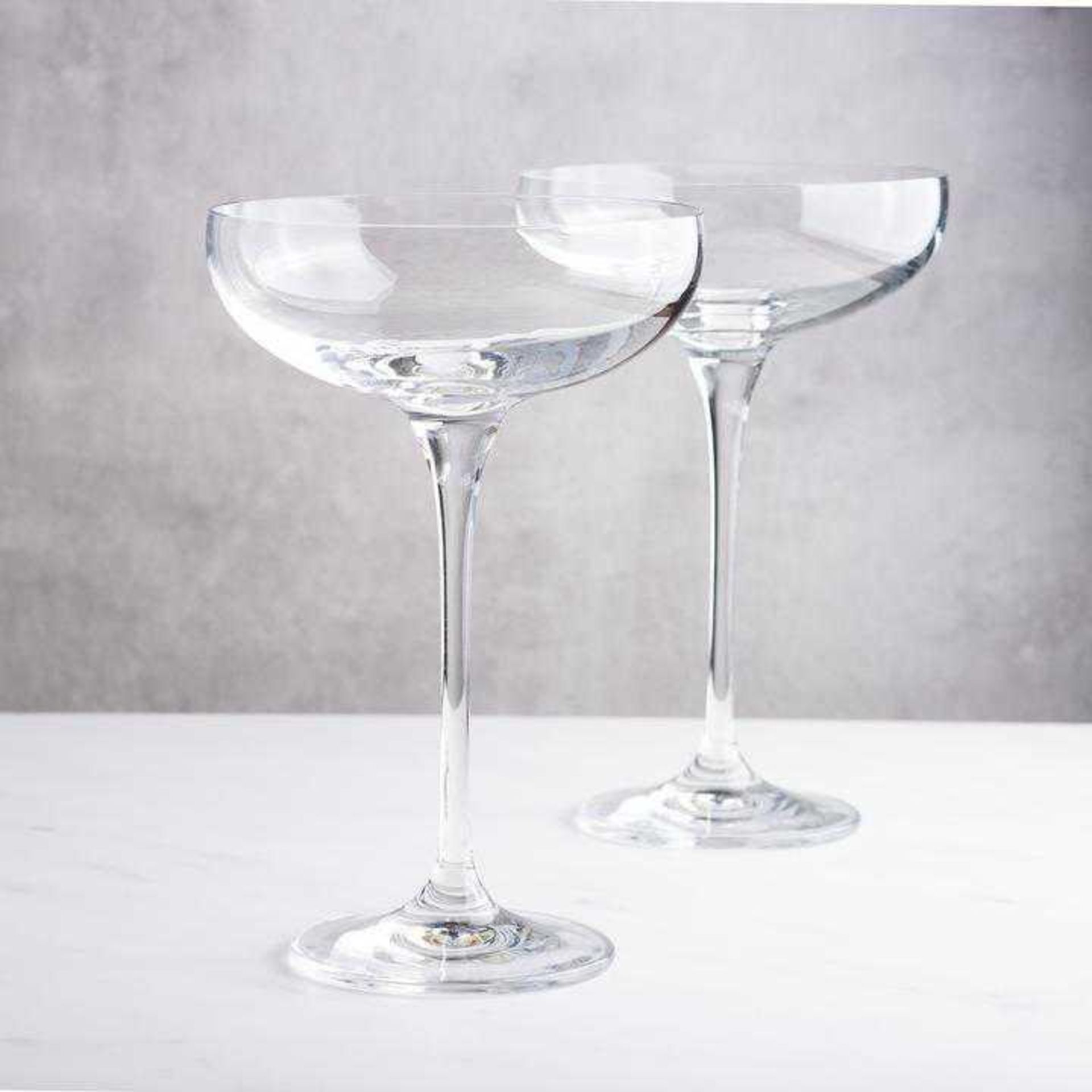 Combined RRP £60 Lot To Contain 2 Boxes Of Croft Collection Crystal Glass Coupe Glasses