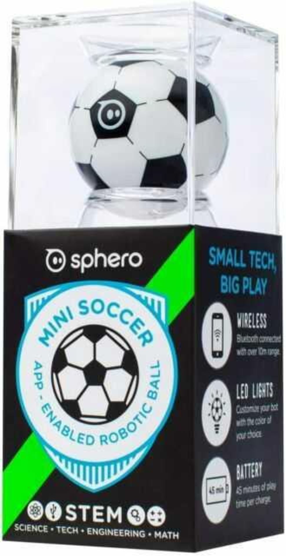RRP £110 Lot To Contain 2 Cased Sphero Mini Soccer App-Enabled Robotic Ball