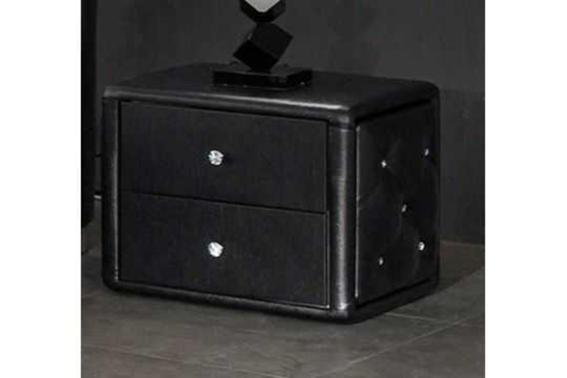 RRP £150 Boxed Furniture In Fashion Verona Black Bedside Table