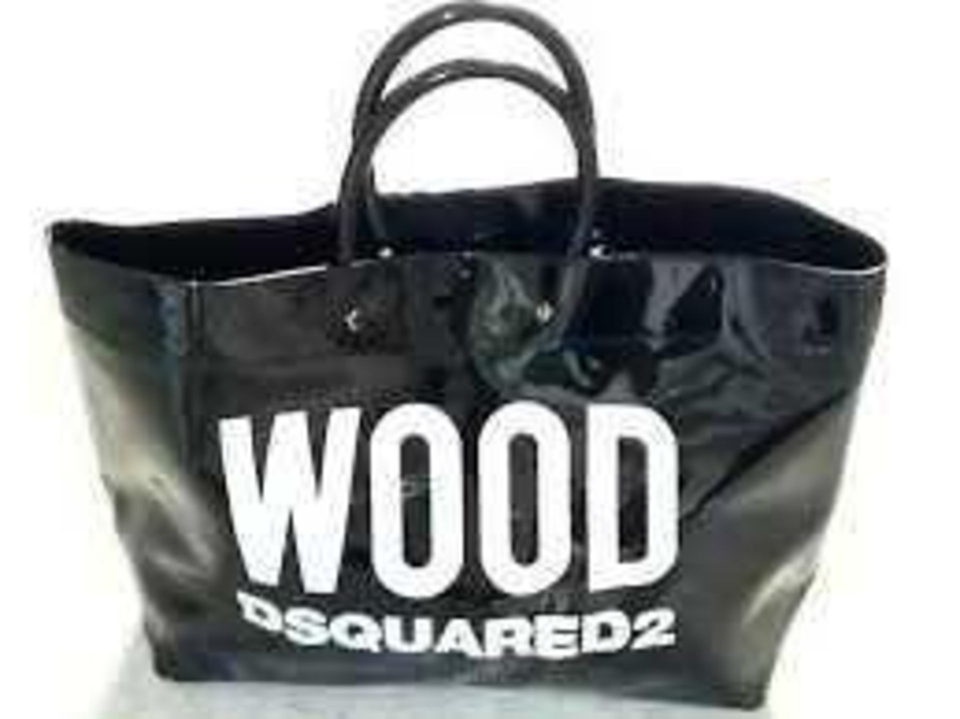 RRP £150 Brand New Bagged And Sealed Dsquared2 Wood Ladies Pvc Shopping Tote Bag