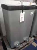 RRP £80 Boxed John Lewis 2-Section Waste Bin In Grey