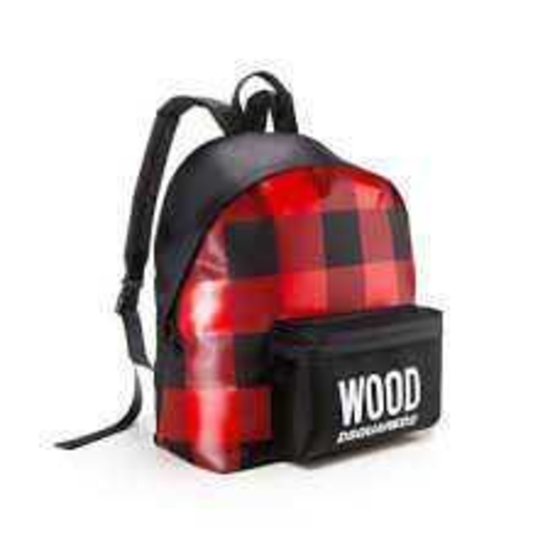 RRP £200 Brand New Bagged Dsquared2 Wood Red And Black Chequered Backpack