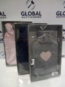 RRP £10 Each Boxed John Lewis Designer Hot Water Bottles In Assorted Designs