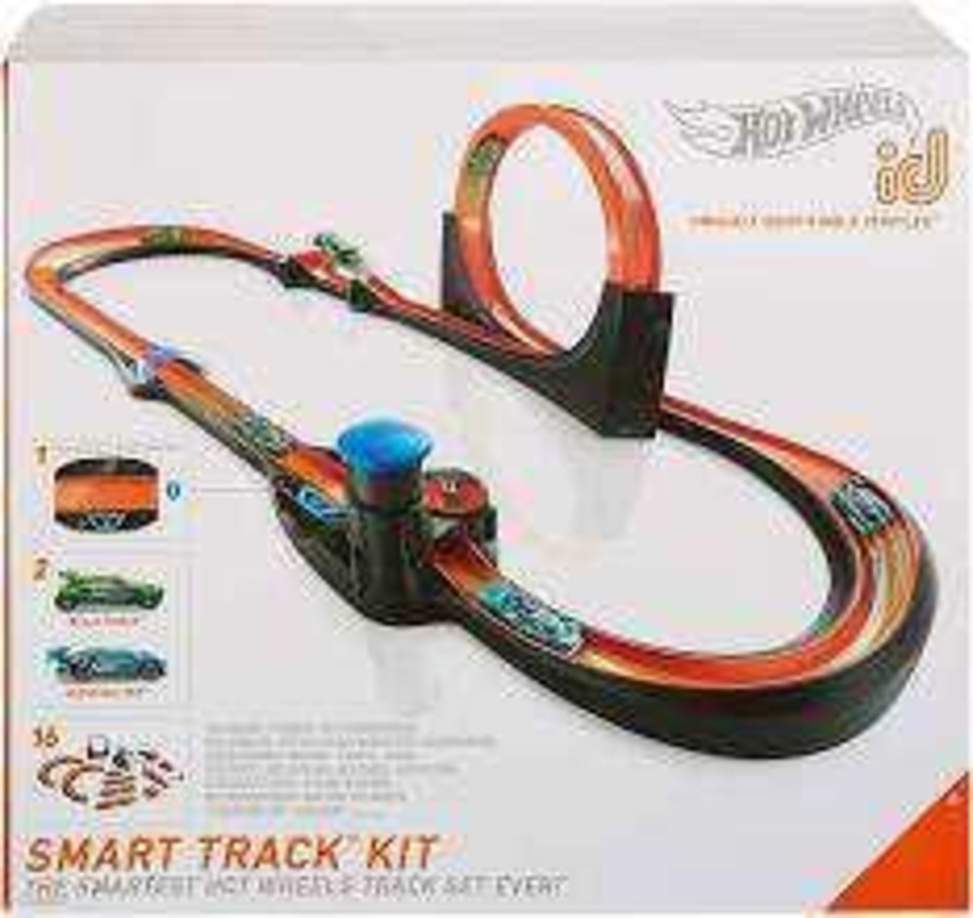 RRP £70 Boxed Hot Wheels Id Smart Track Kit