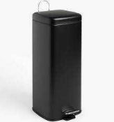 RRP £50 Boxed John Lewis Soft Close Pedal Bin In Black