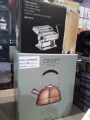 RRP £40 Each Boxed Assorted John Lewis Kitchen Items To Include Croft Collection Copper Plated Kettl