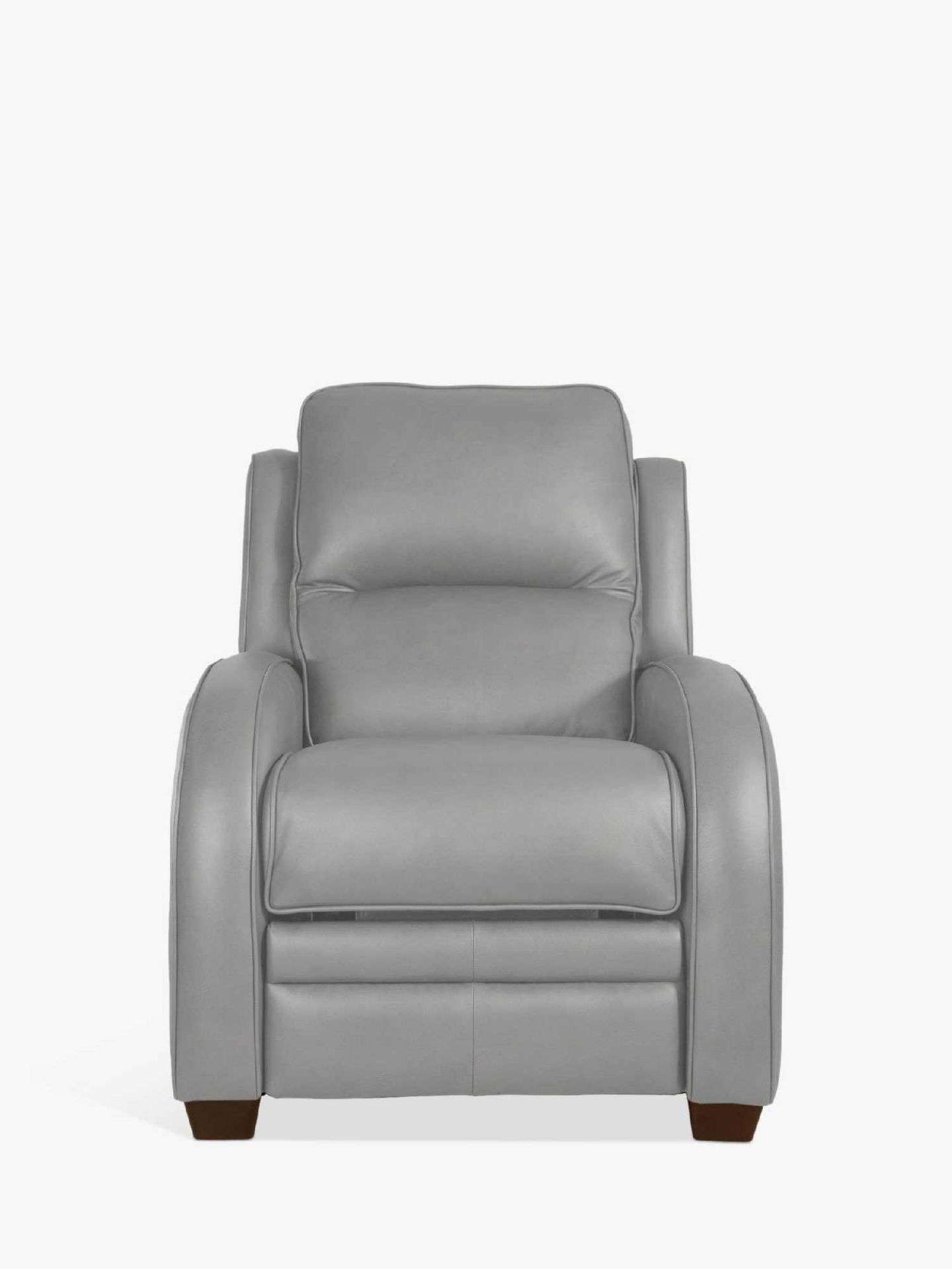 RRP £2100 Parker Knoll Fashion Designer Grey Leather Automatic Powered Supply Reclining Chair (Small