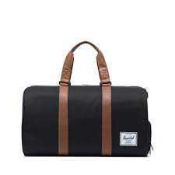 RRP £85 Herschel Black And Tan Holdall Bag