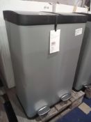 RRP £80 Boxed John Lewis 2-Section 60L Recycling Bin In Grey B