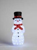 RRP £50 Boxed John Lewis Indoor And Outdoor Snowman With Pure White Leds