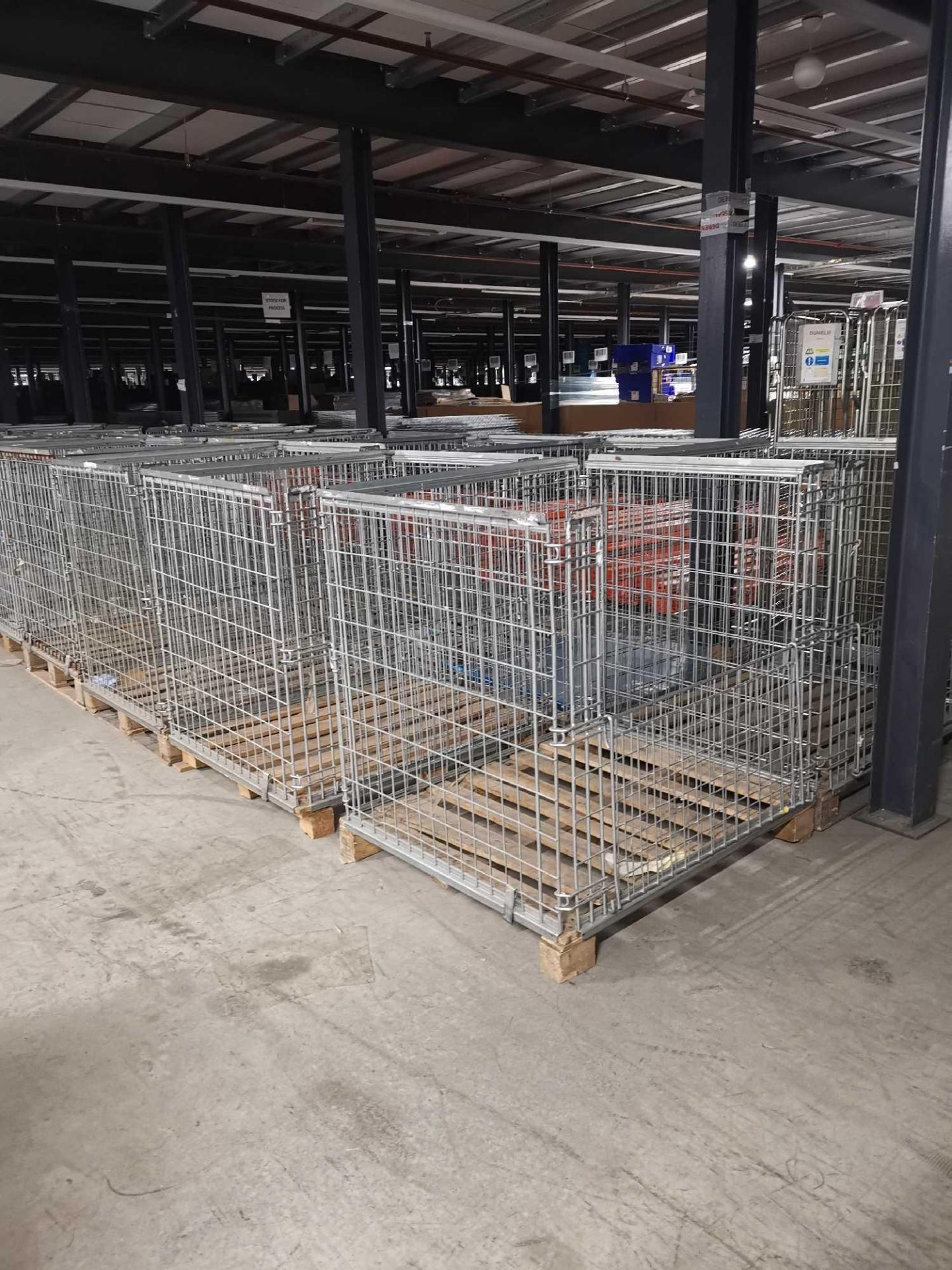 Pallet To Contain 8 Stainless Steel Pallet Stillages