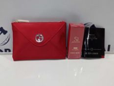 RRP £180. Lot To Contain 6 Giorgio Armani Red Coin Purse/Cosmetics Bags