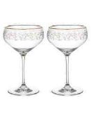 Combined RRP £90 Lot To Contain 3 Boxed Of Croft Collection Swan 2 Coupe Glasses Per Box 380Ml