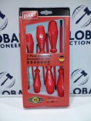 RRP £200 Lot To Contain 5 Boxed Brand New 7 Piece Insulated Screwdriver Sets