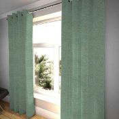 RRP £110 Debenhams Home Collection Pair Of Duck Egg Chenille Curtains 168 X 228