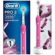 RRP £80 Boxed Oral B Pro 2 2500W Pink Electric Toothbrush