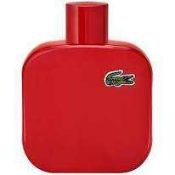 RRP £50 Boxed Unused Tester Bottle Of Lacoste Eau De Lacoste L.12.12 Rouge Edt Spray 100Ml