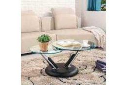 RRP £320 Boxed Tokyo Rotating Coffee Table In Black