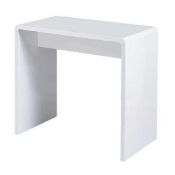 RRP £350 Boxed Glacier Rectangular Bar Table In White High Gloss