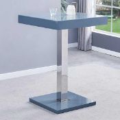 RRP £300 Boxed Designer Topaz Bar Table In Grey