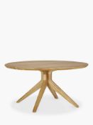RRP £150 Boxed Round Oak Dining Table