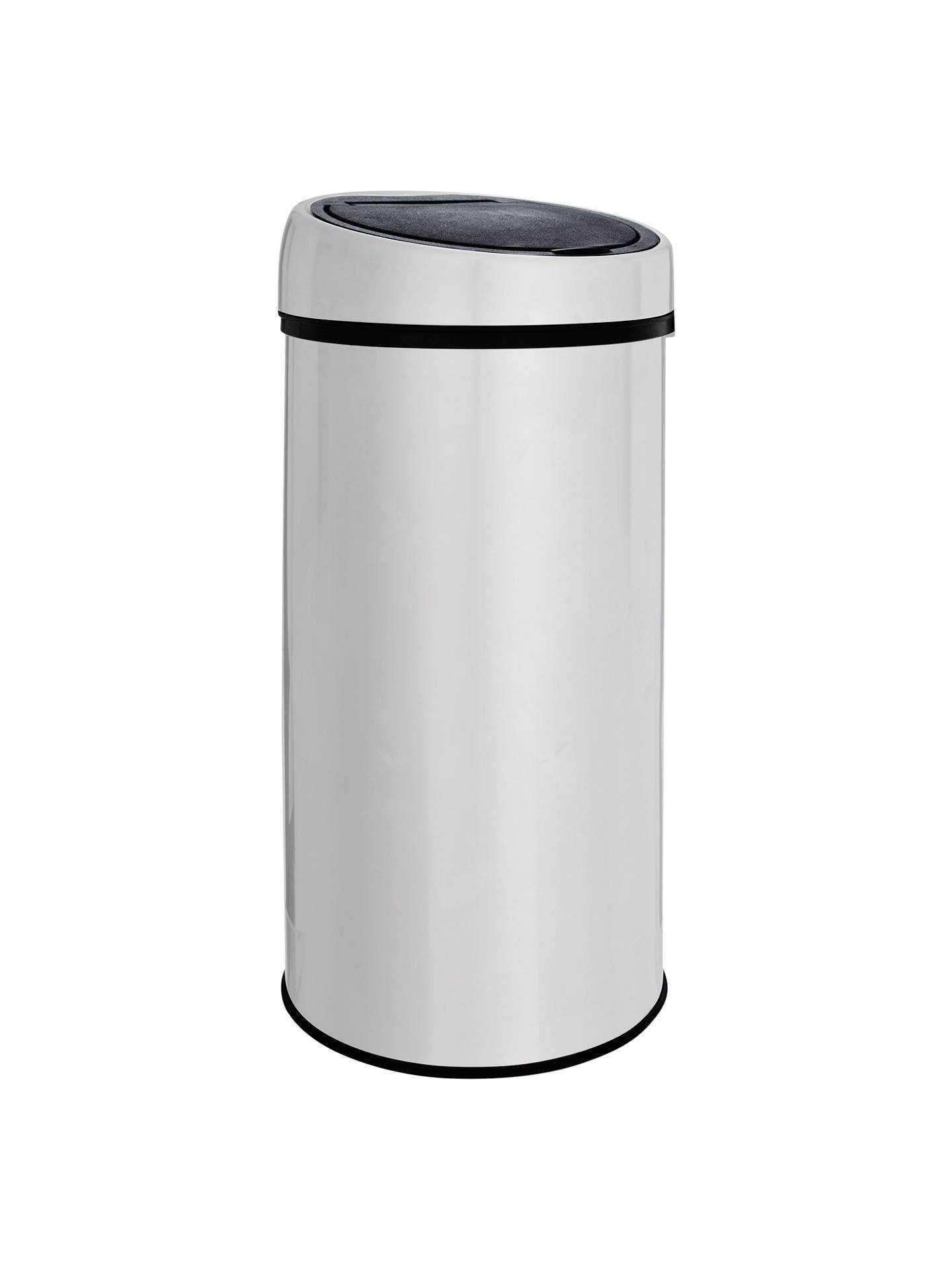 RRP £35 Boxed John Lewis Touch Top Silver Bin (In Need Of Attention)