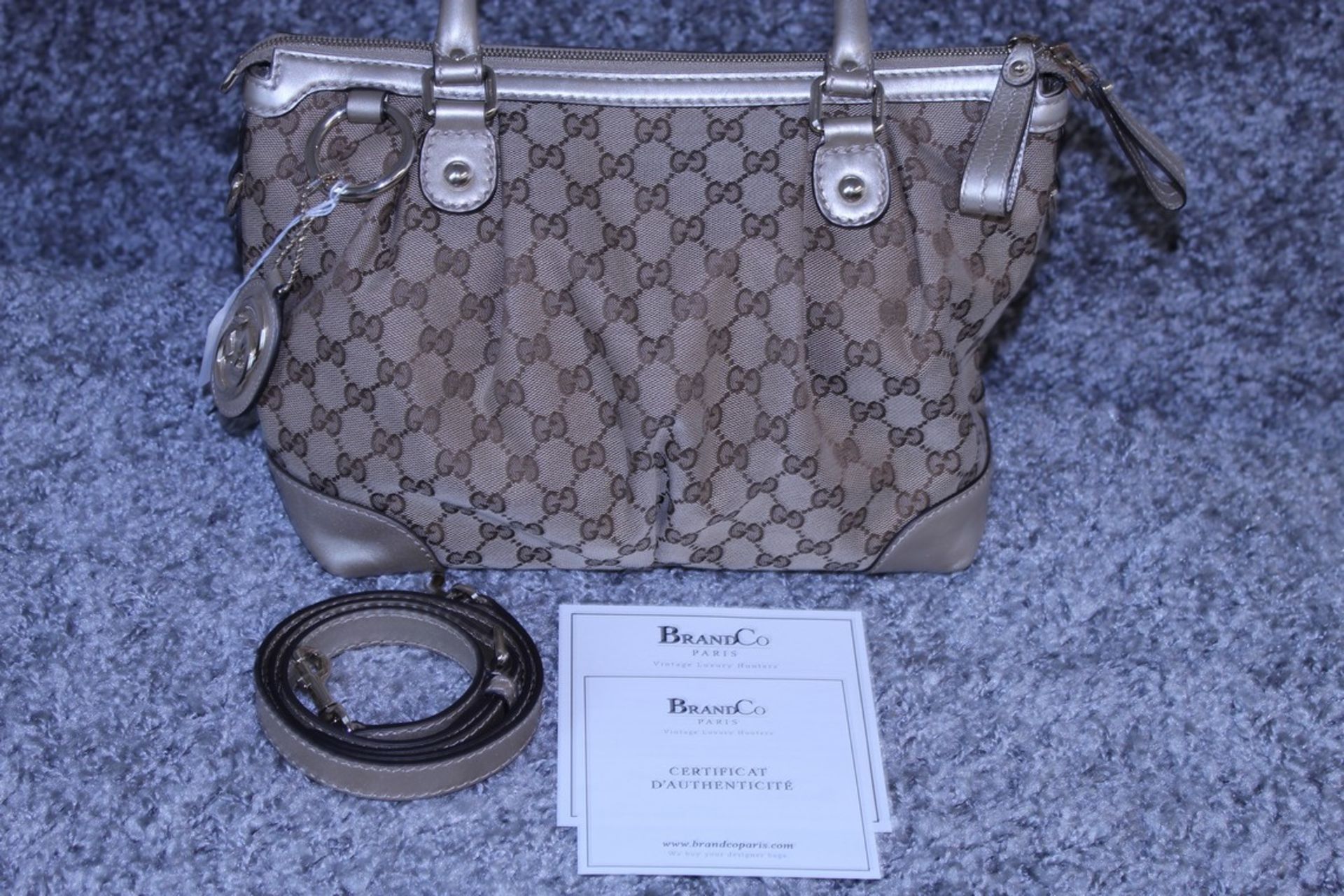 RRP £1,600 Sukey Top Handle Shoulder Bag, Beige/Brown Monogram Canvas, 28.5X22X12Cm (Production Code - Image 3 of 3