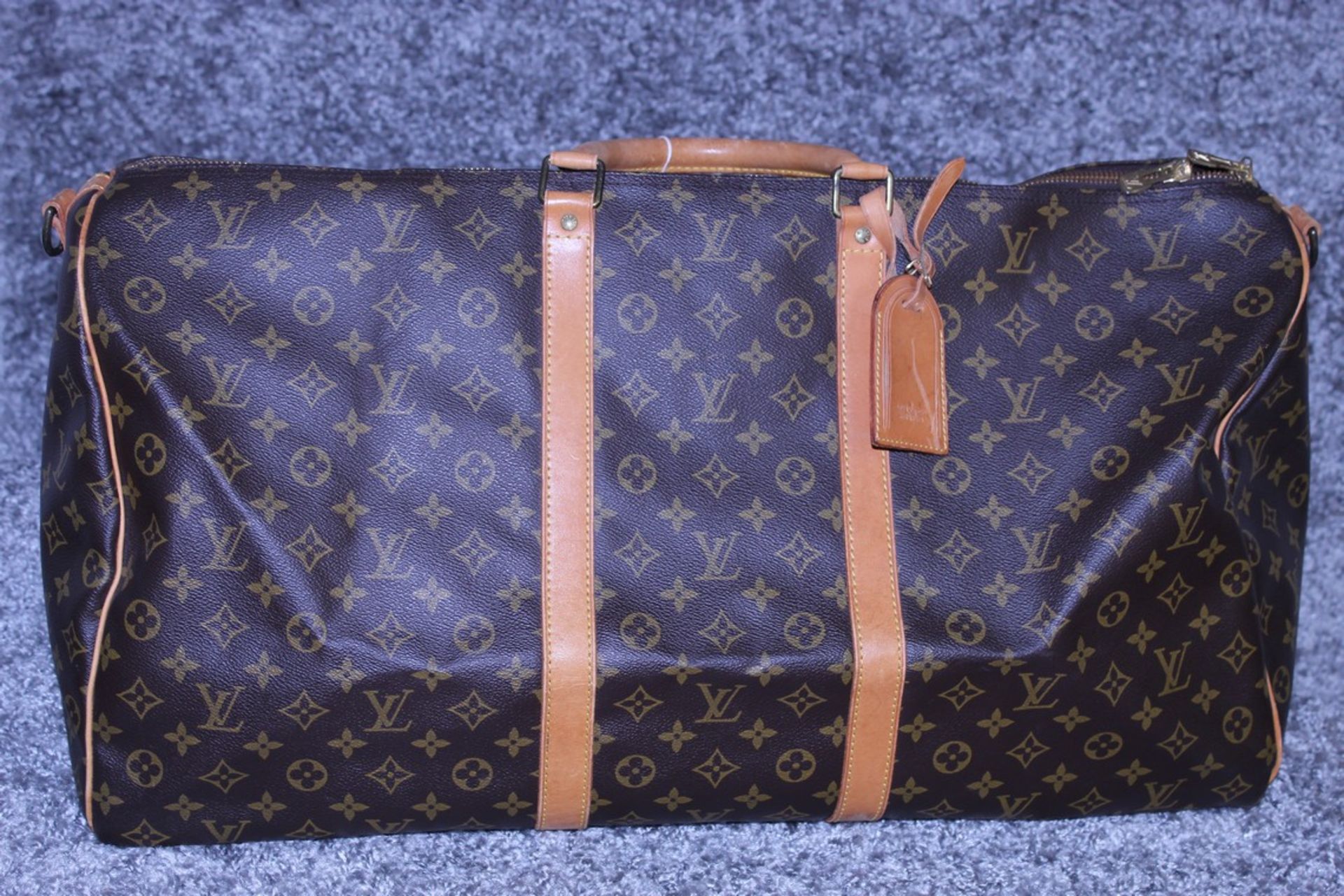 RRP £1,800 Louis Vuitton Keepall 60 Bandouliere Travel Bag, Brown Coated Canvas Monogram, 60X26X31Cm - Image 2 of 3