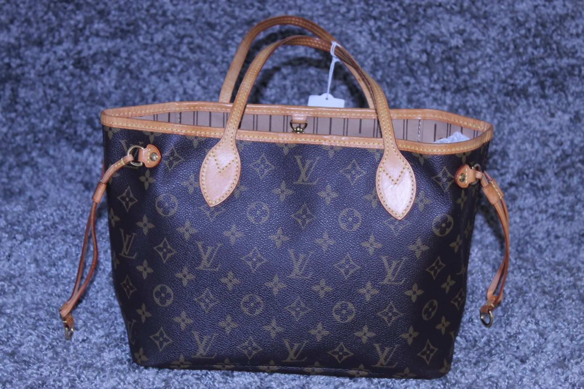 RRP £1500 Louis Vuitton Neverfull Handbag In Brown Coated Monogram Canvas With Vachetta Handle ( - Image 2 of 3