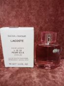 RRP £50 Boxed New Ex Tester 90Ml Bottle Of Lacoste Pour Elle Eau De Toilette Spray