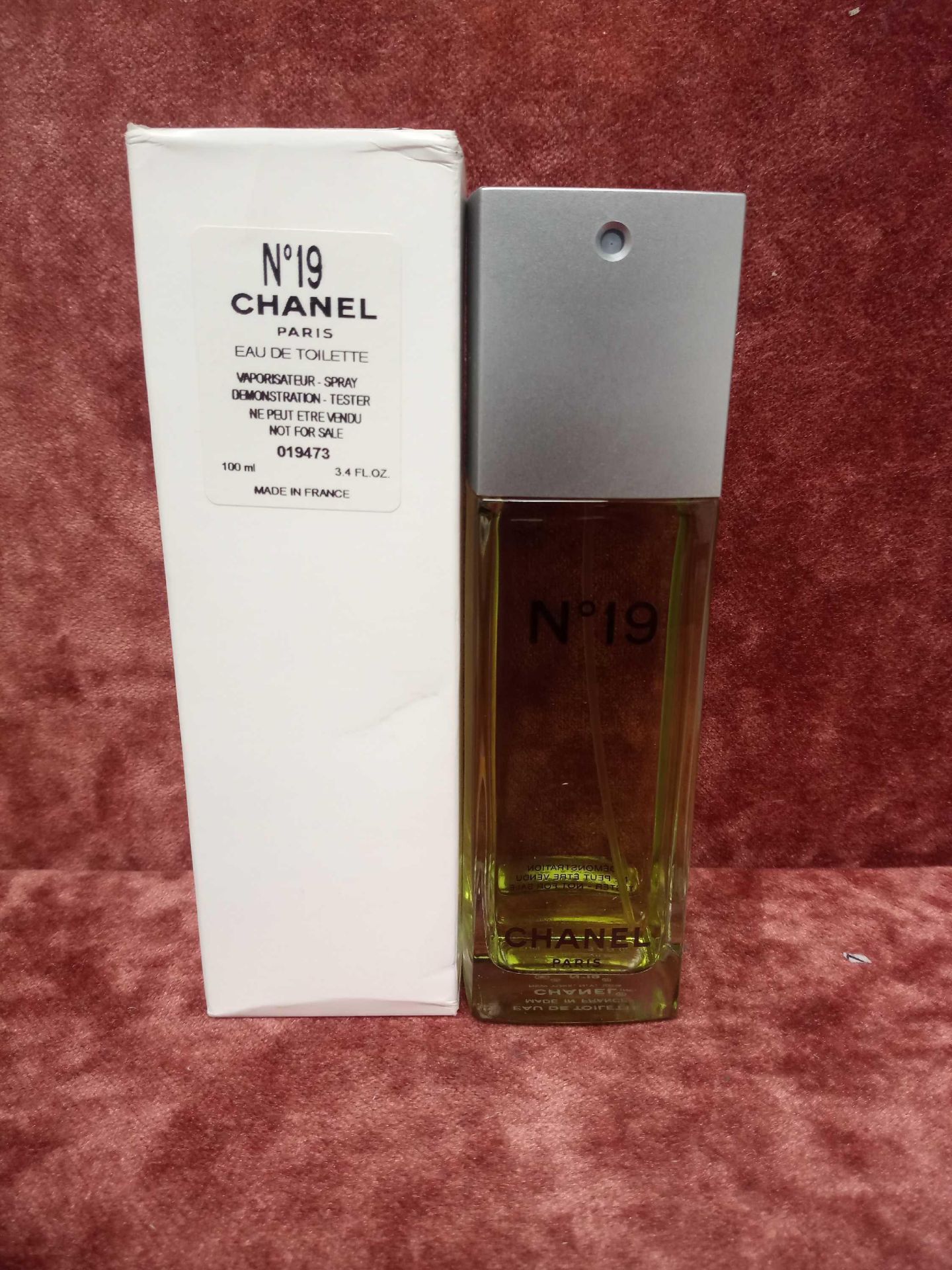 RRP £95 Boxed New 100Ml.Chanel Paris No19 Eau De Toilette Spray Ex Tester Bottle