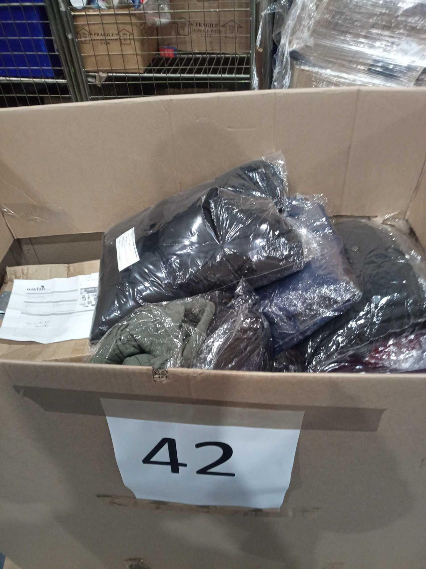 Pallet To Contain Assorted Clothes And Glassware