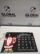 RRP £180 Lot To Contain 36 Brand New Boxed Chalkboard Christmas Is Coming Advent Calendar