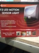 RRP £120 Lot To Contain 12 Brand New Boxed In Tech Three Led Motion Sensor Lights